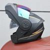 ORZ Open Face Helmet Men's and Women's Four Seasons Dual Mirror Electric Bicycle Full Helmet Tail Wing