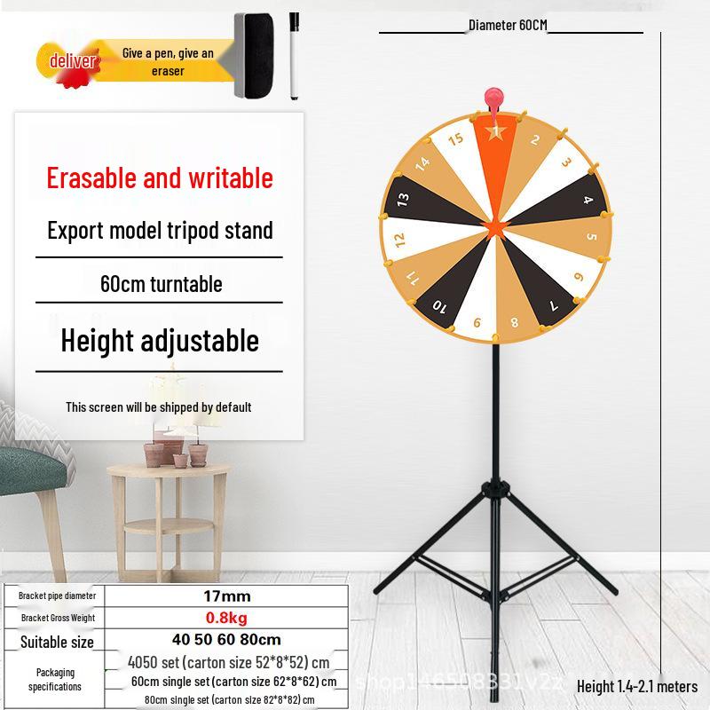 Entertainment Game Turntable: Wipeable Iron Lucky Lottery Spinner