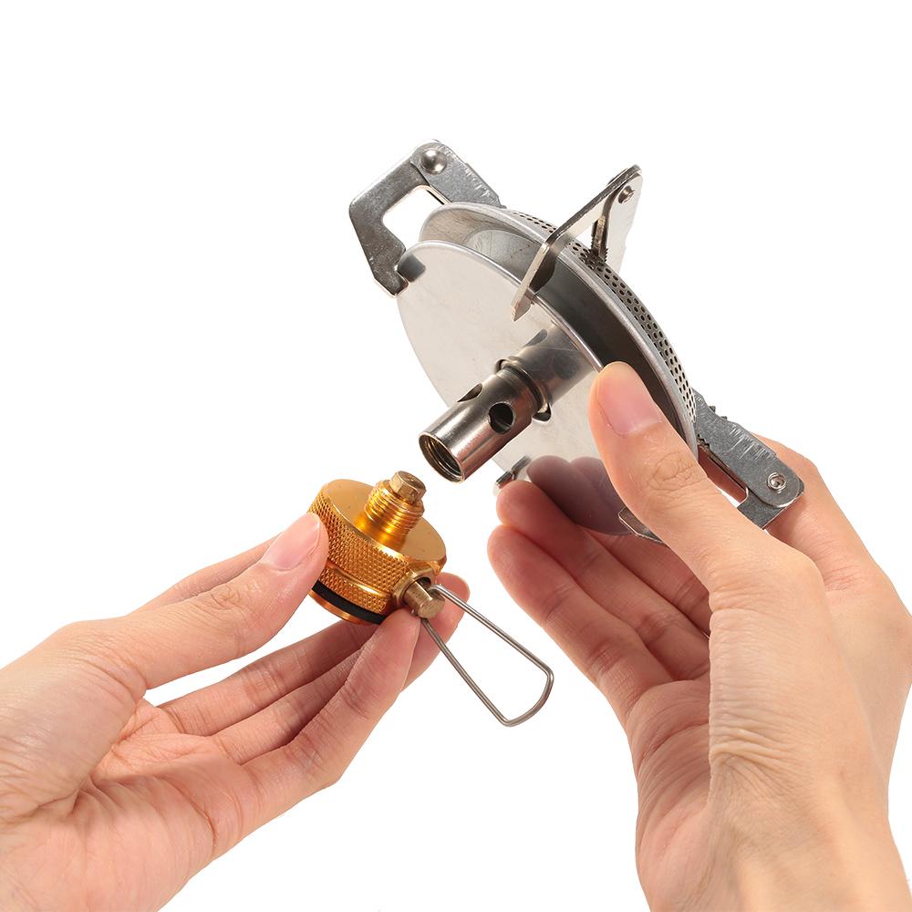 Lixada Camping Foldable Gas Stove Set with Gas Conversion Head Adapter