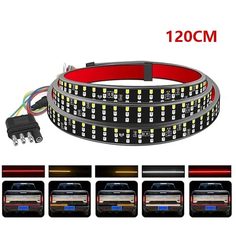 

Горячая распродажа задний фонарь пикапа многофункциональный трехрядный трехцветный светодиодный фонарь с бегущей полосой автомобильный пикап модификации
