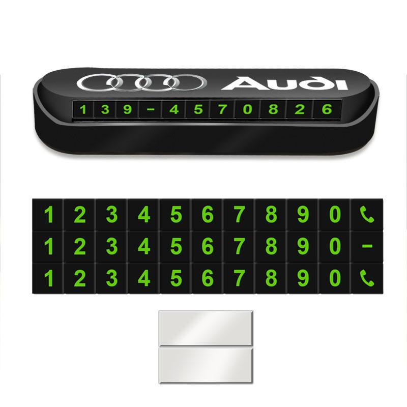 1Pcs New Car Temporary Parking Card Plate Badge Car Styling for Audi S5 S6 S7 S4 S8 TT TTS A4 B8 A3 B6 A6 C7 C6 B7 Q5 Q7 C5 A5 B5 A7 A1