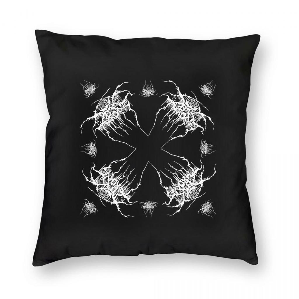 Darkthrone Logo Norwegian Black Metal Band  Square Pillowcase Pillow Cover Cushion Throw Pillow for Home Bedroom Car