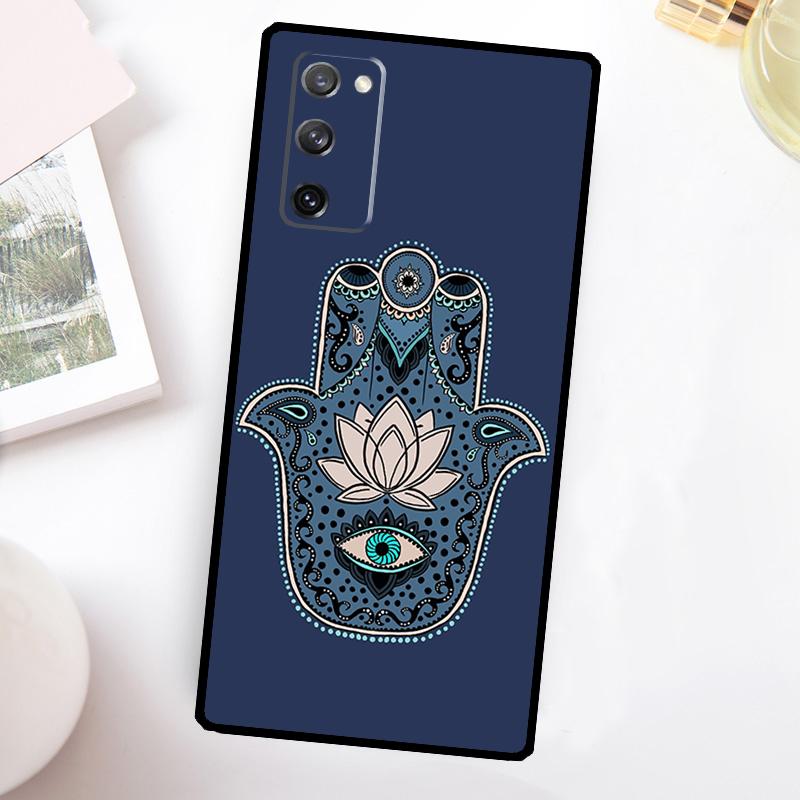 Hamsa Hand Of Fatima Art Phone Case For Samsung Galaxy S25 S24 S23 S26 Ultra S20 FE S21 FE S22 Plus S10 S25 FE Cover
