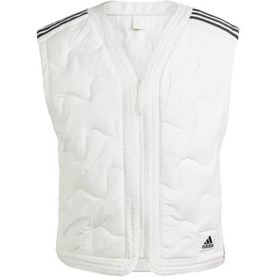 Nuganic Lekka Kurtka Izolacyjna Color Block Dekolt V Zapinana na Zamek Kamizelka Sportowa Męska Kurtki Han-Jade-White IS1263