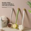 Long-handled Double-sided Bath Brush, Dual-purpose Mud Rubbing Brush, Soft Bristle Back Rubbing Brush, Bath Ball, Foaming Back Rubbing Brush, Silicone
