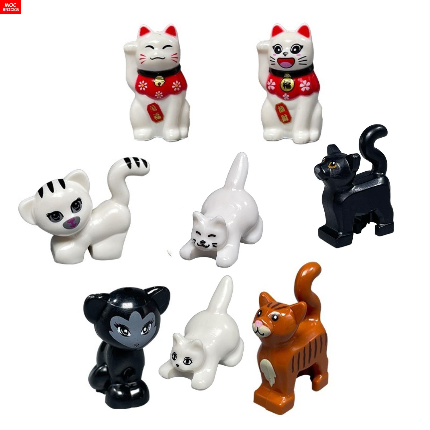 MOC Bausteine Tier Katze Klettergerüst Haustierladen Szene Kompakte Partikel Konstruktionsbausteine Geburtstagsgeschenk DO-IT-YOURSELF Spielzeug für Kinder
