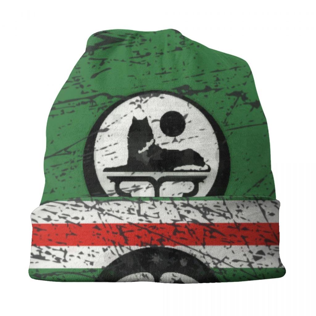 Ichkeria Tschetschenien-Flagge, Motorhaube, modische Strickmütze für Damen, Unisex, Winter, warme Skullies, Beanies Caps