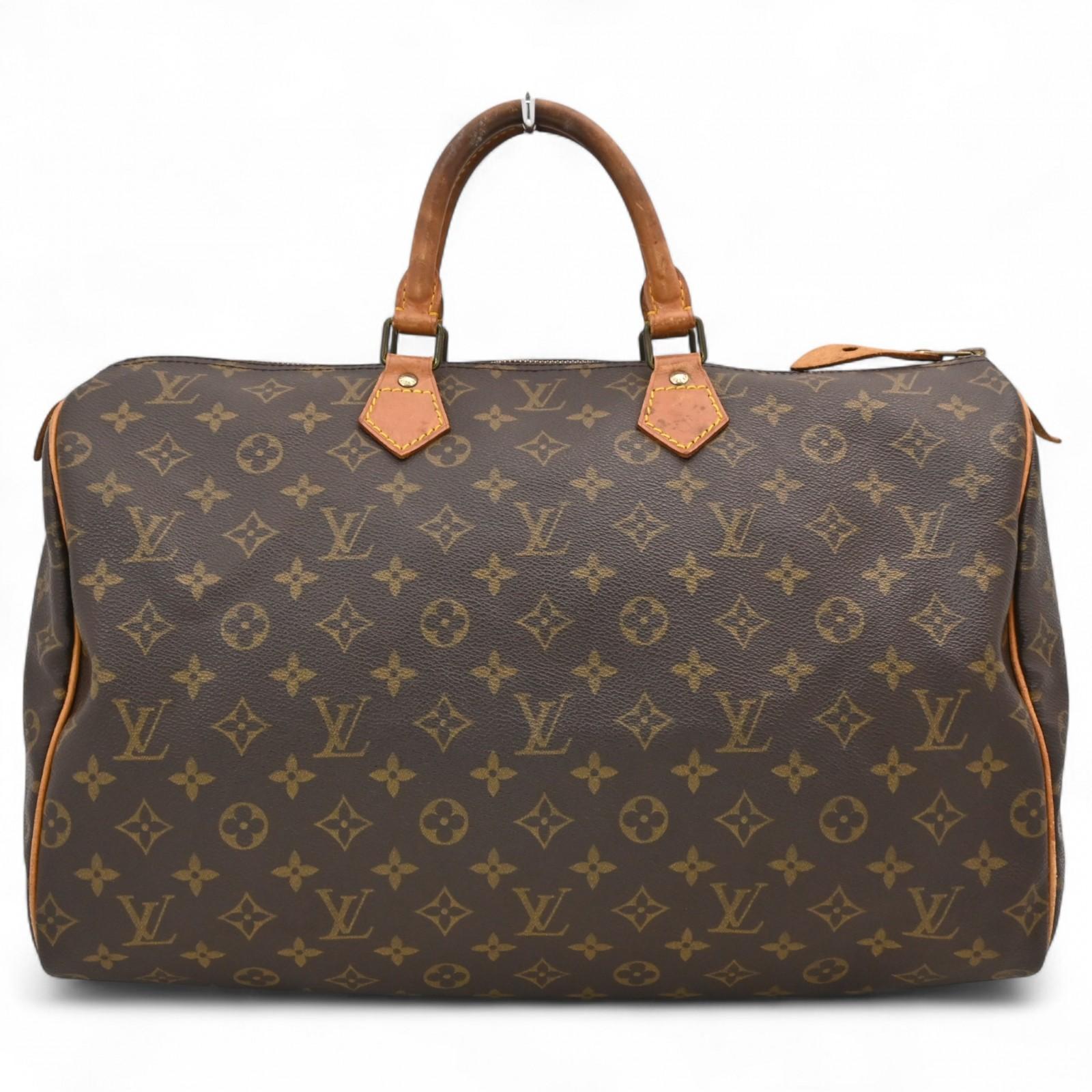 

Auth LOUIS VUITTON Monogram Speedy 40 Boston Bag Handbag PVC Canvas M41522 lv7741vd