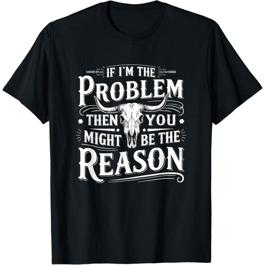 IKYDDY If Problem is Vintage You Might Be The Reason Funny Graphic T-Shirt S