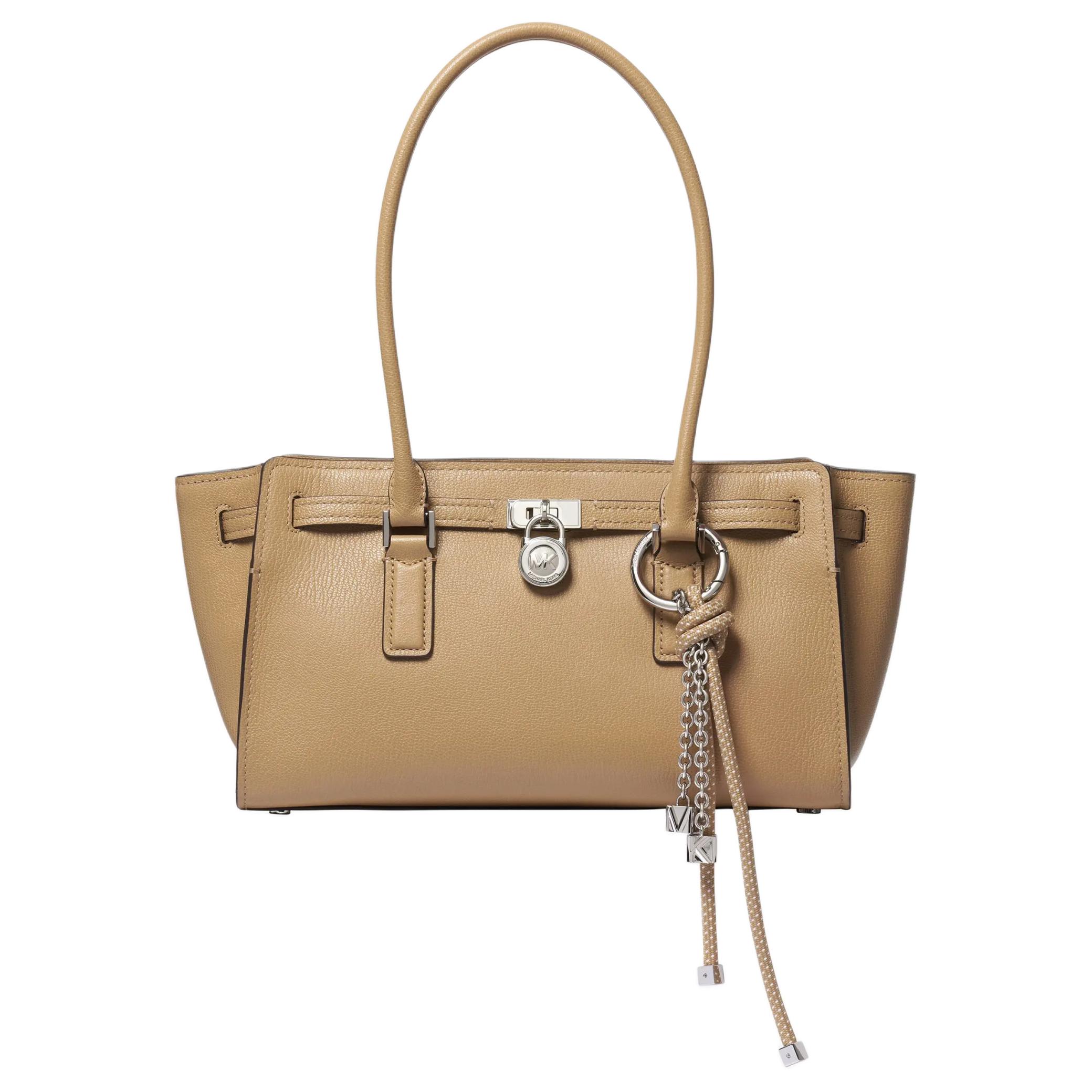 

Michael Kors Hamilton Логотип Підвіска Шкіряна Сумка на Плече Маленька Жіноча сумка на плече Арахіс 30F5SNXT0L-PEANUT Shopping Bag Set(Basic Set+Shopping Bag)