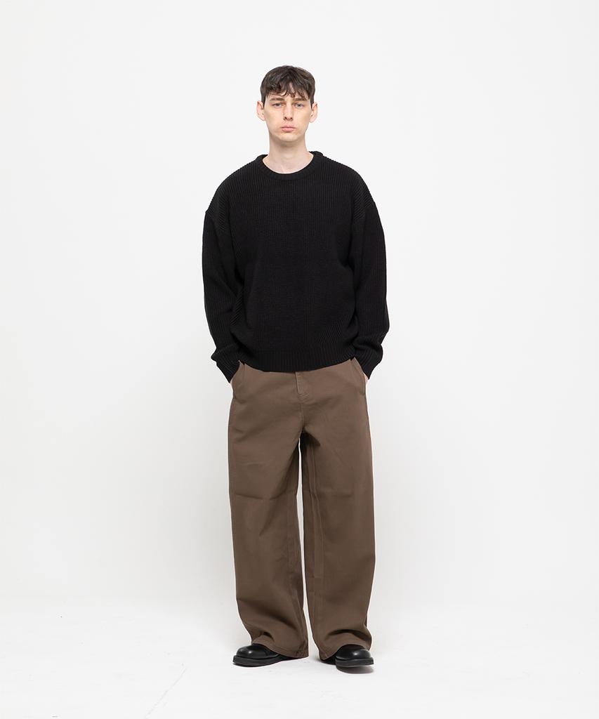 CHAMBROS Round Neck Hazzi Oversized Knit [Black]