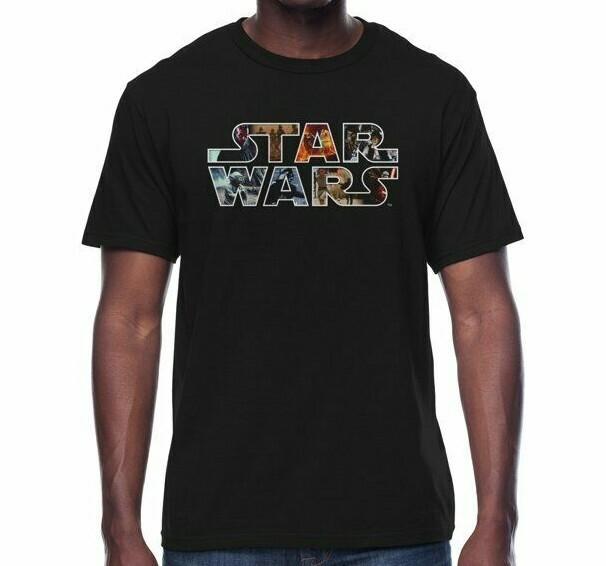 26 Star Wars Time Line Logo Fill Graphic Tee Shirt New Unisex T-Shirt M