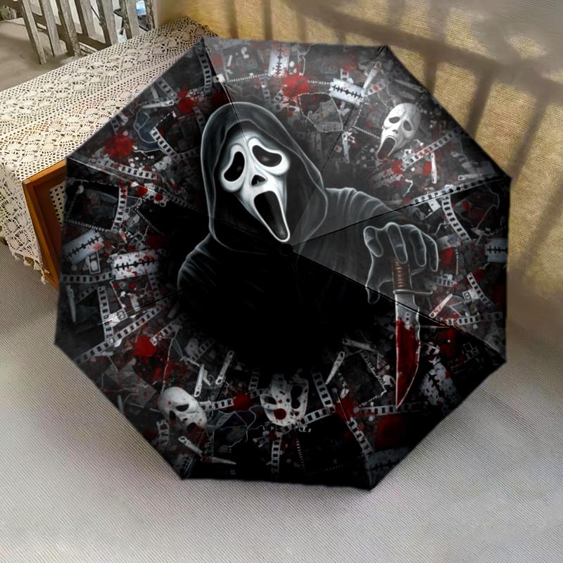 1 Pezzo Ombrello Pieghevole Automatico - Fantasia Cartone Animato, Design Portatile e Pieghevole con 8 Stecche, Regali di Natale e Compleanno