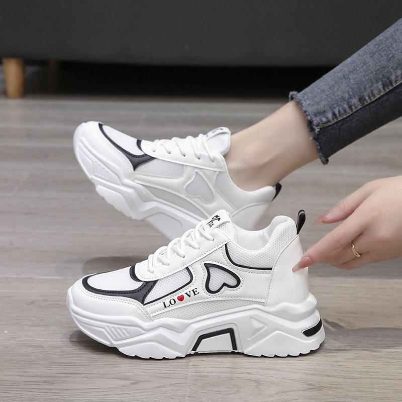 

Love Daddy Shoes 22 Spring New Wedge Heel Height Increase Non-slip Casual Platform Sneakers 35 чёрный
