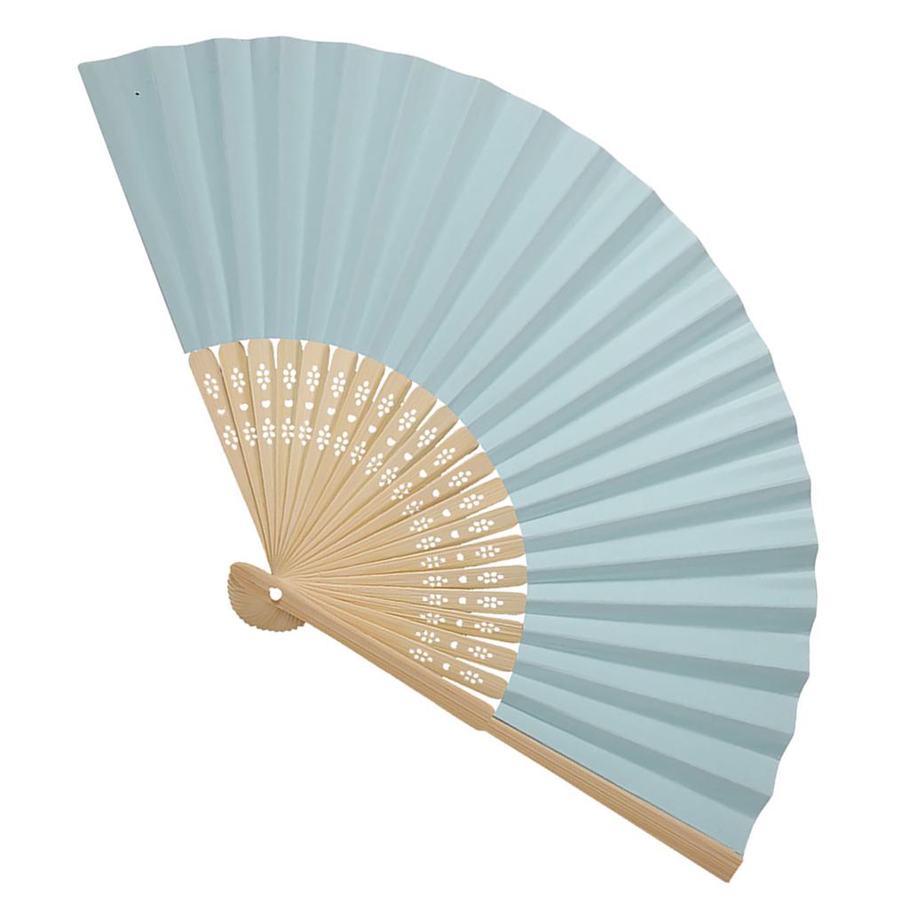 Various Colors Chinese Folding Bamboo Ribs Fan DIY Blank Paper Fan Wedding Shower Party Decor