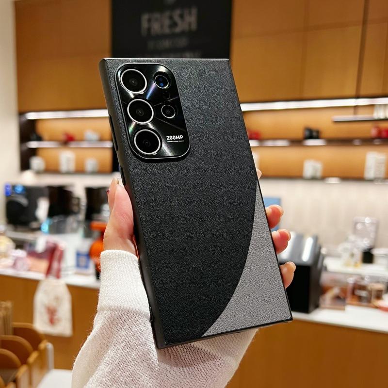Samsung S11ultra mobile phone case plain leather color matching S11ultra lens all-inclusive S11 + anti-drop protective case