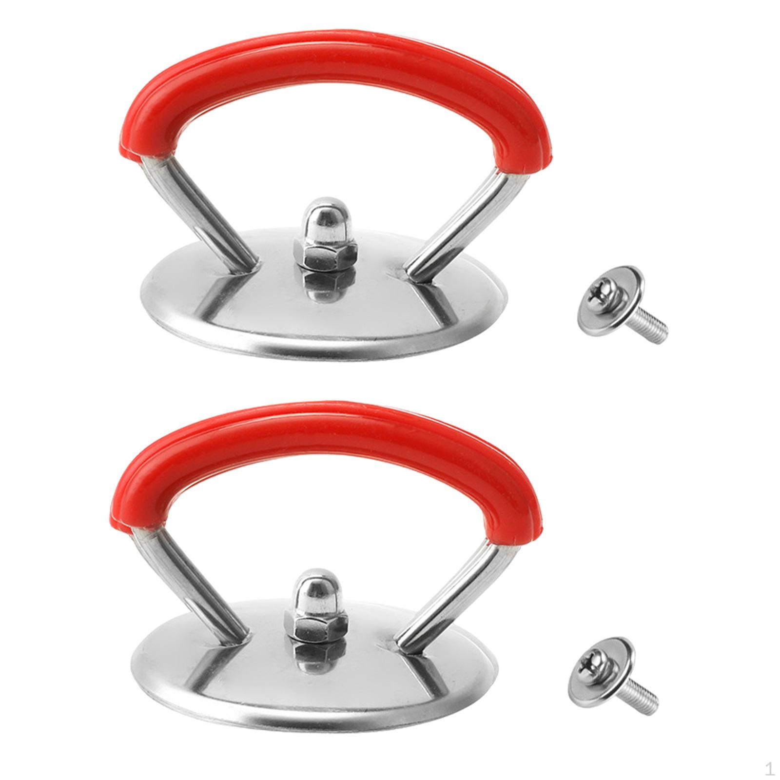

Набор ручек для крышек из нержавеющей стали, 2 шт., термостойкость красный