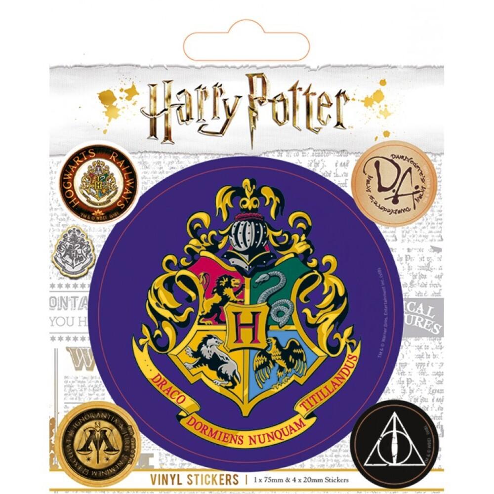 HARRY POTTER Adesivi in vinile di Hogwarts (Confezione da 5)