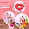 Chinese Style Dried Flower Fan DIY Material Kit for Children To Make Eternal Flower Ancient-Style Fan, Mother's Day Gift