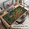 Floral Garden Theme Customized Mouse Pad Personalized Print Name Text Desk Mat For Home Office Table Decor