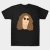 Men Black Print T-shirt Howard Stern No-Cut Heat Transfer Print Cotton Tshirt