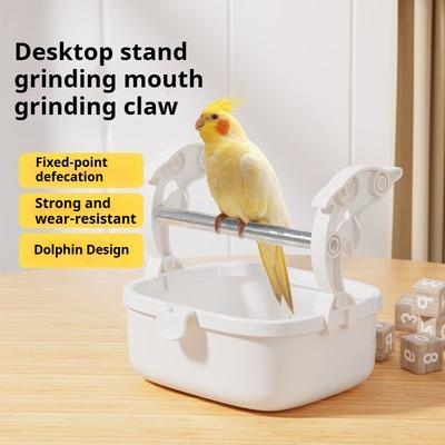 Pet Supplies Parrot Fixed-point Defecation Station Toilet Poop Training Floor-standing Special Bird Desktop Stand