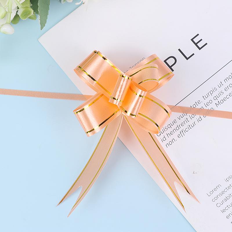 20 Pcs Ribbon Pull Bows Gift Knot Ribbon Wedding Gift Decoration Gift Wrapping Bows Packing Car Decor