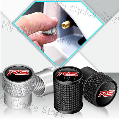 4Pcs/Set RS Logo Emblem Car Wheel Tire Valve Cap Tyre Rim Stem Airdust Waterproof Cover For Captiva Lacetti Aveo Cruze
