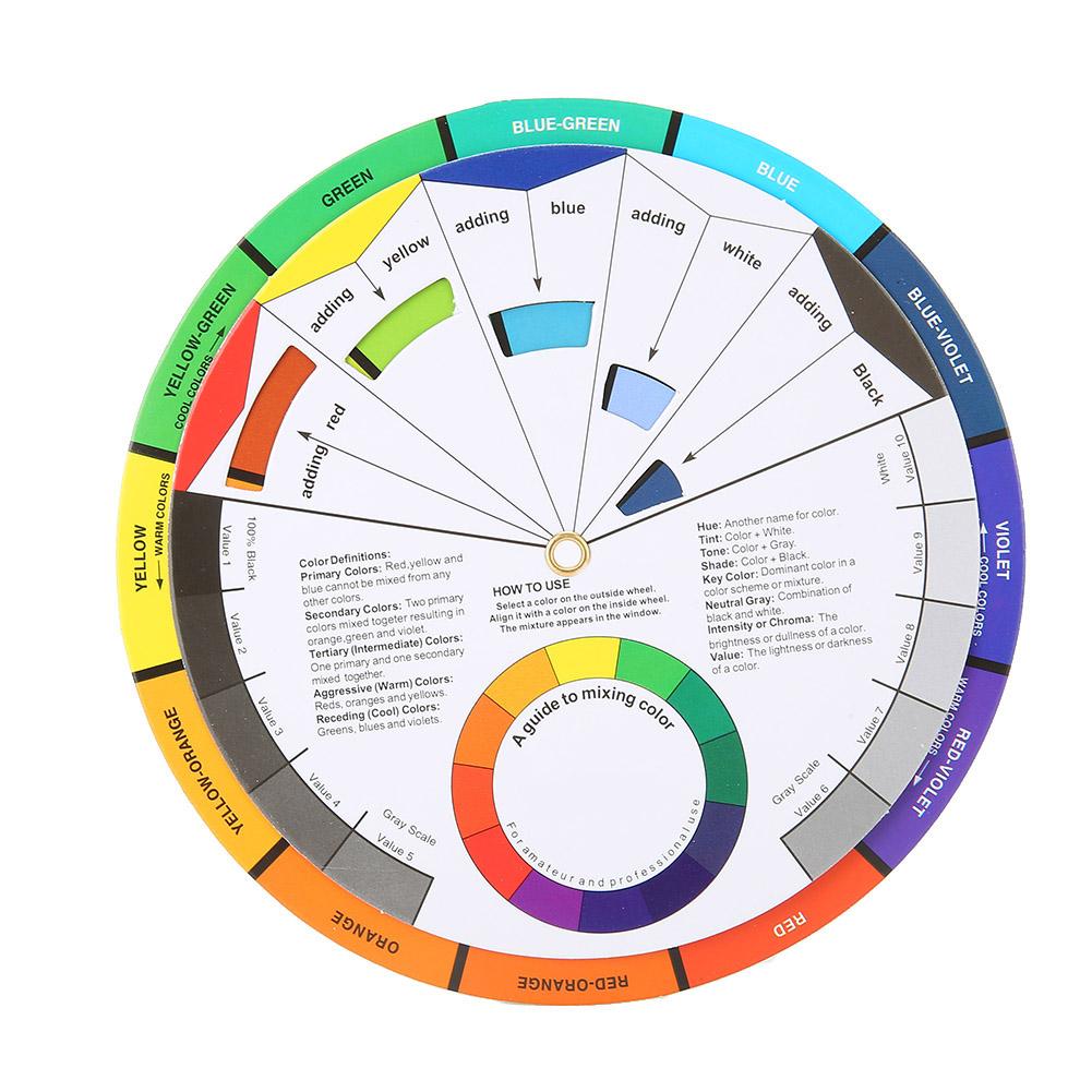 2pcs Tattoo Color Wheel Pigment Color Wheel Mixing Guide Tattoo Accessory