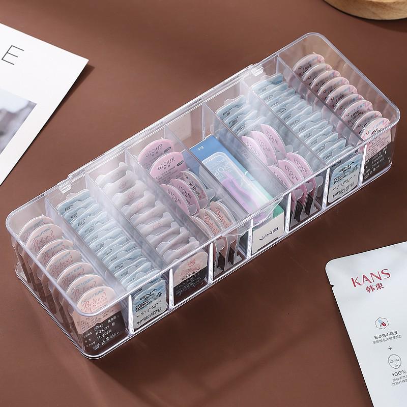 Dustproof Multi-Pair Contact Lens Storage Box with Lid - Daily Disposable Organizer, Large Capacity, Transparent, Divided System