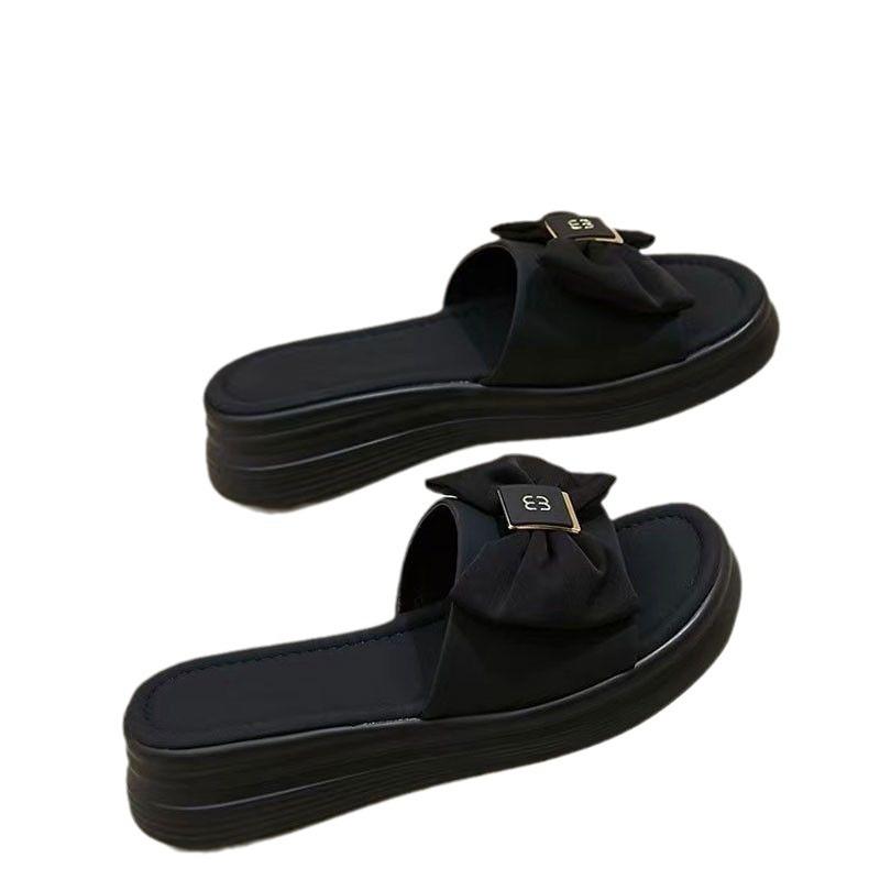 Papuci noi la modă de înaltă calitate 2024, cu talpă muffin, pantofi de birou, sandale platformă drag, îmbrăcăminte pentru femei, sandale cu pană pentru femei