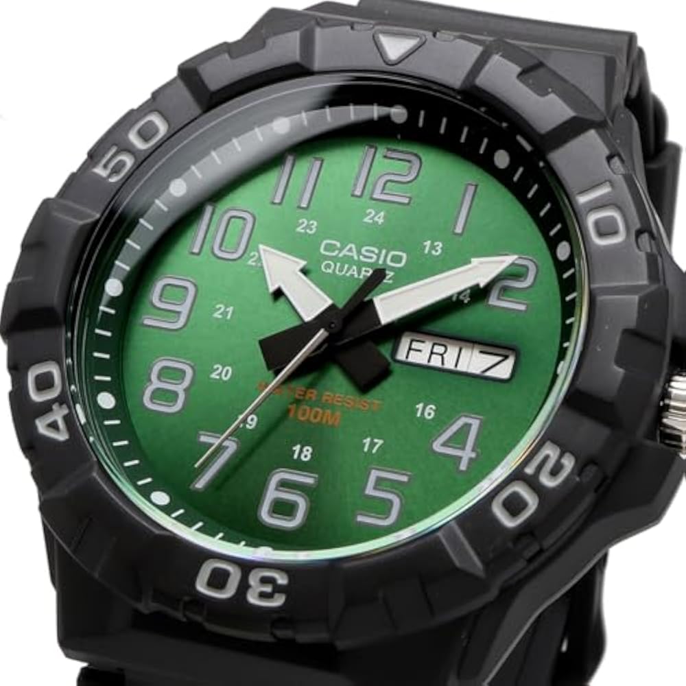 [CASIO] Standard STANDARD BIG FACE Quartz Watch MRW-210H-3BV Men's Green Kyokko Dial Overseas Mod...