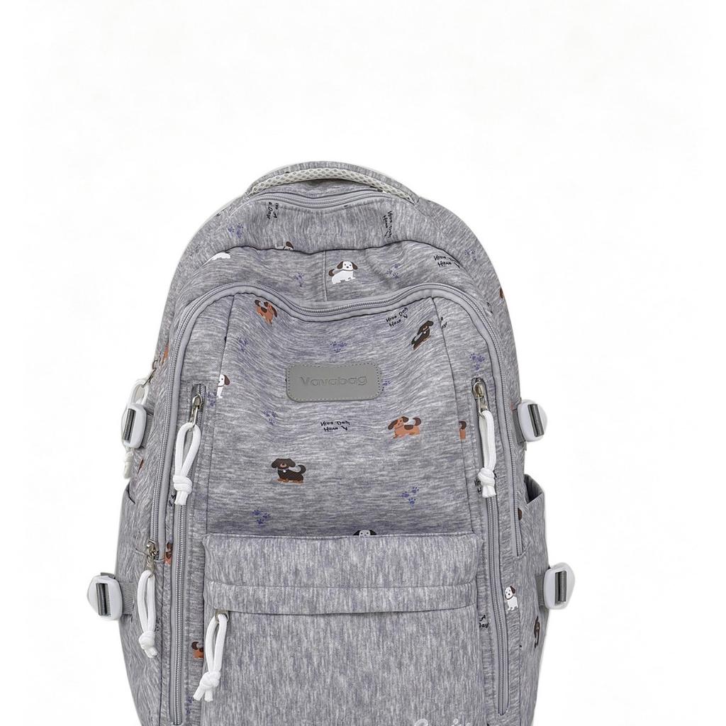 Schoolbag milk fufu salt sweet balance soft cute cartoon puppy full print backpack student daily commute light oxygen research school bag