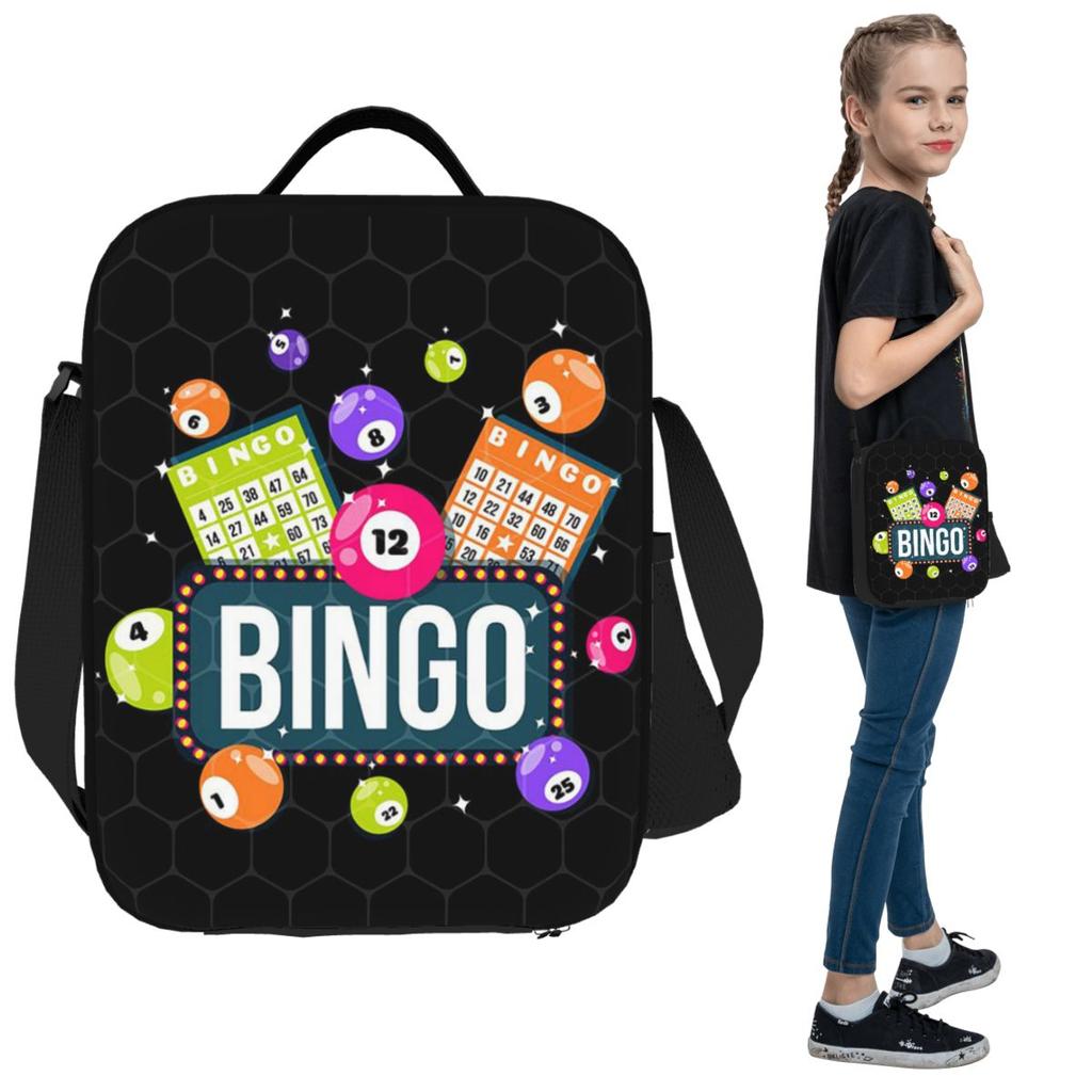 Come For Bingo Game Lunch Bags Insulated Bento Box Waterproof Lunch Tote Leakproof Picnic Bags Thermal Bag for Woman Girl Travel