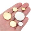 Louleur 10 stuks Dubbel Gat Roestvrij Staal Cabochon Basis Rond Leeg Bezel Bakjes Voor Armband Diy Sieraden Maken Accessoires