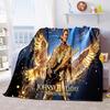 French Legendary Rock Singer and Actor Johnny Hallyday Blanket Soft Home Furnishing Nap Decoration Four Seasons Warm Sherpa Blanket U18