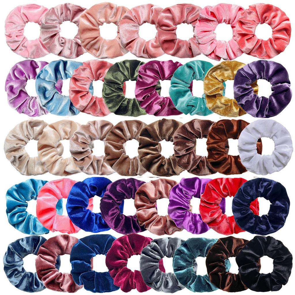 KYDZSW Women Hair Scrunchies Velvet Elastic Hair Band for Girls Ponytail Holder Rubber Bands Hairband Women Hair Accessories