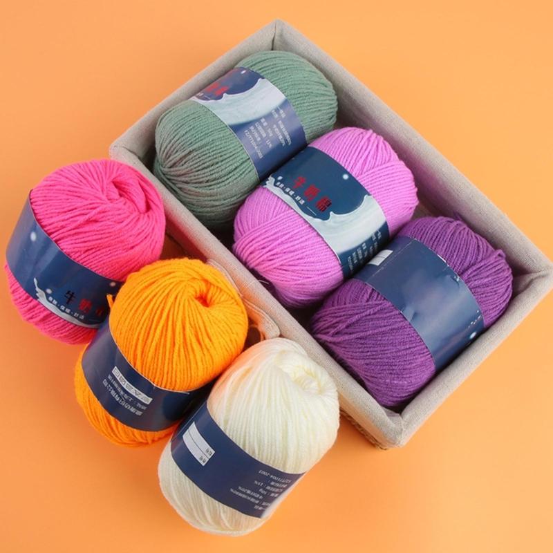 DIY Knitting Yarn Cotton Yarn Cream Hand Washable Knitted Yarn Easy To Store