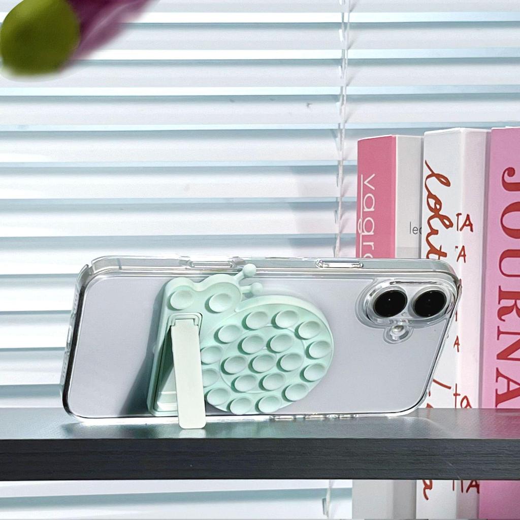 Snail Suction Cup Phone Holder: Multifunctional Silicone Stand & Selfie Back Sticker