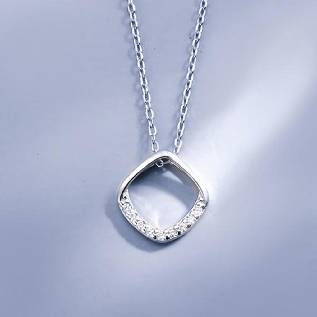 Women's Accessories Square Half Cubic Necklace