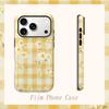 Sunny Gingham Daisy Floral Pattern Graphic Art Film Aesthetic Protective Shockproof Bumper Phone Case Cover For iPhone 14 15 16 Pro Max Plus