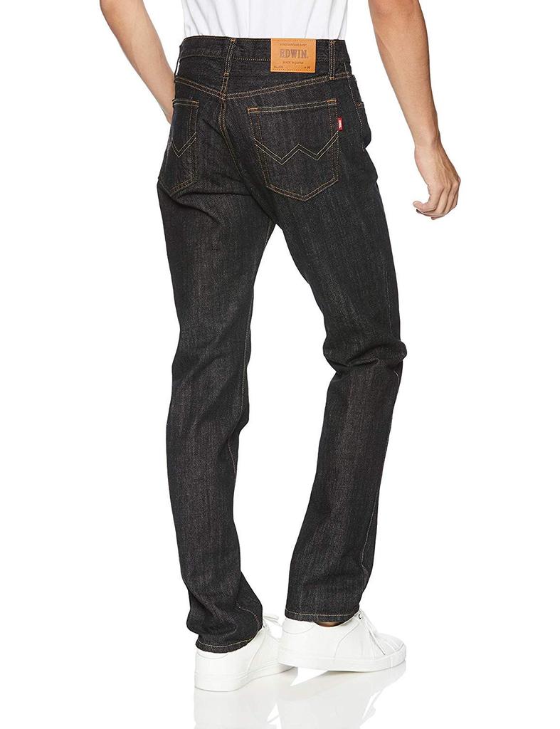 Jeans E403 Regular Straight Denim Pants Made In Japan Black Denim 31 [EDWIN] Men's