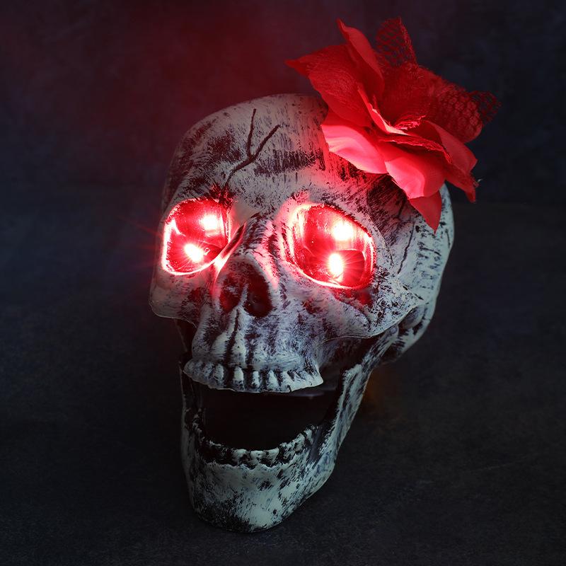 Skeleton Ground Stakes: Halloween Decoration with Skull and Ghost Hand Props