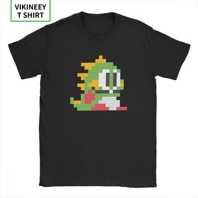Bubble Bobble Herren T-Shirt Japanisches Videospiel Niedlich Kawaii Gamer Tolles T-Shirt Kurzarm T-Shirts Baumwollstoff Geschenkidee