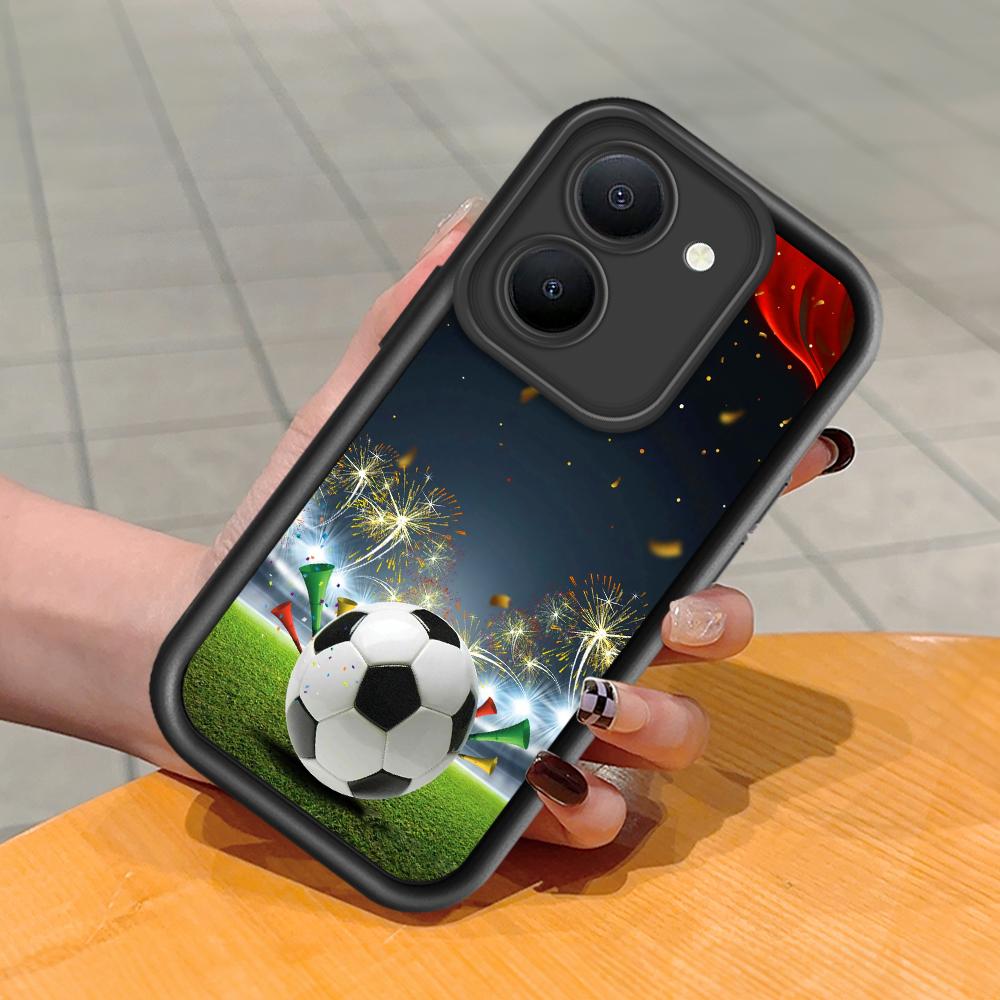 Měkký silikonový čtvercový žebříkový vzor tisku Pouzdro telefonu Plný kryt fotoaparátu Ochranné pryžové pouzdro odolné proti nárazům pro Vivo