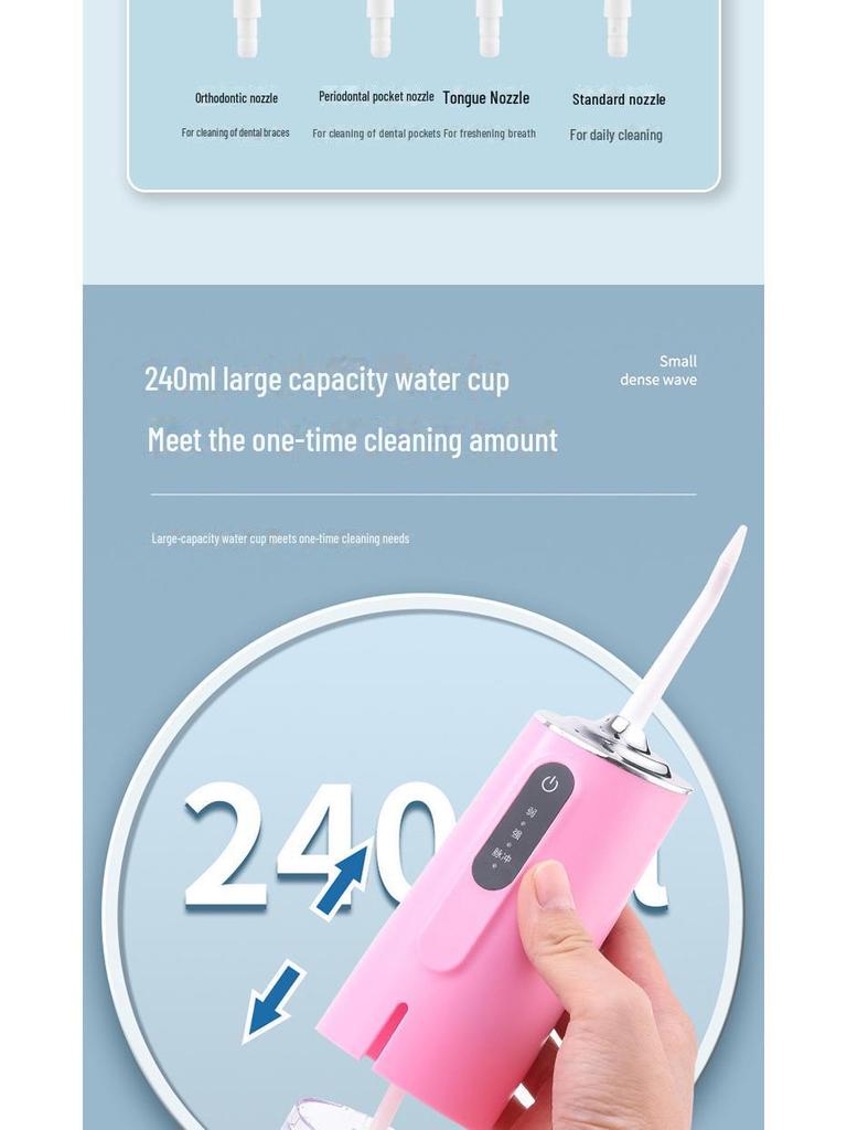 Portable Electric Oral Care Water Flosser & Tooth Cleaner