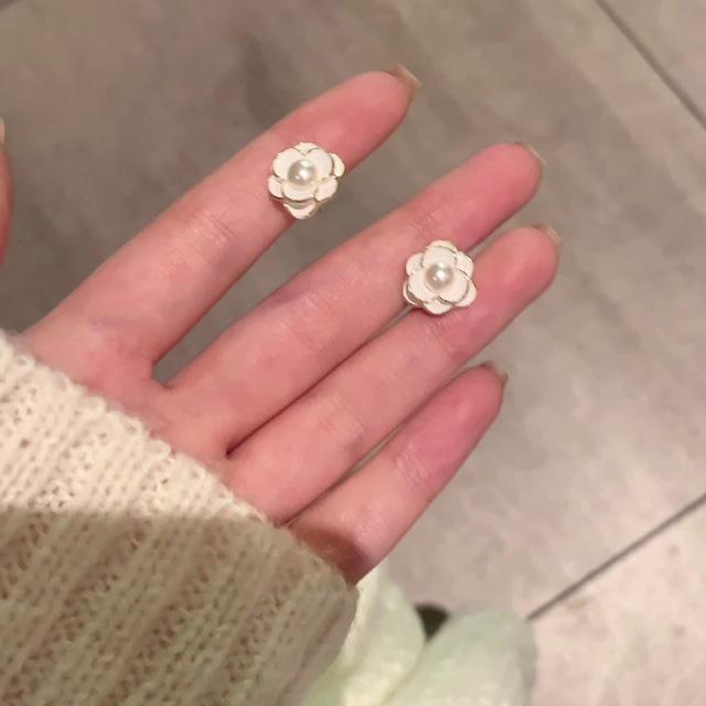 S925 Silver Needle Pearl Stud Earrings for Women