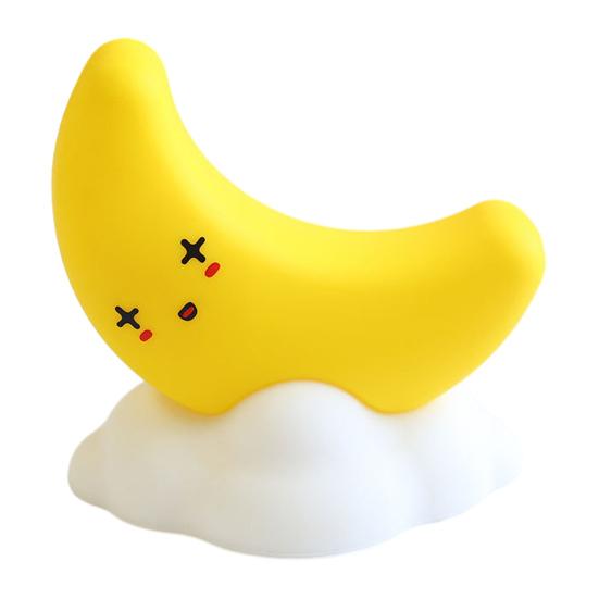 Moon Star Night Light for Kids, Silicone Soft Glow LED Lamp for Bedroom, Cute Cloud Moon Decor for Nursery