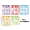 Bingo Game Set 50/100Pcs Premium Bright Colorful Cards Clear Plastic Markers Fun Group Game for Christmas Thanksgiving Party
