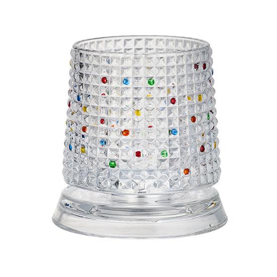 Wirbelndes Whiskey-Glas mit drehbarer Basis, 360-Grad-Wirbelgläser für Bourbon, 260 ml handbemaltes Spirituosenglas, Stressabbau-Geschenk für Männer
